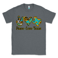 Charcoal Heather Peace Love Texas Classic Tee - Jasminsmagicworld