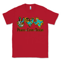 Red Peace Love Texas Classic Tee - Jasminsmagicworld