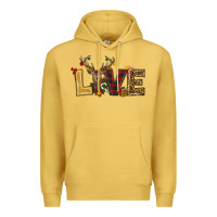 Antique Gold christmas reindeer love Premium Hoodie - RanaPortraitStore