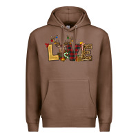 Chestnut christmas reindeer love Premium Hoodie - RanaPortraitStore