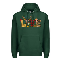 Sports Green christmas reindeer love Premium Hoodie - RanaPortraitStore