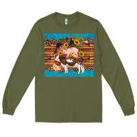 Army Green western farm cow pig rooster chick farm chicken barn Long Sleeve Tee - Artiststas