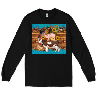 Black western farm cow pig rooster chick farm chicken barn Long Sleeve Tee - Artiststas