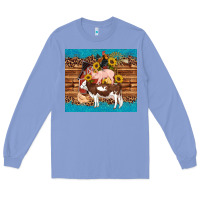 Colony Blue western farm cow pig rooster chick farm chicken barn Long Sleeve Tee - Artiststas