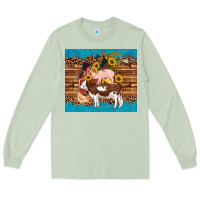 Matcha western farm cow pig rooster chick farm chicken barn Long Sleeve Tee - Artiststas