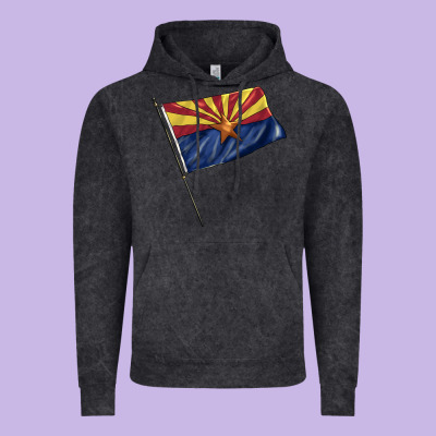 Arizona Flag Vintage Hoodie Designed By Barkaloodesign