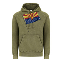 Vintage Olive arizona flag Vintage Hoodie - BarkalooDesign