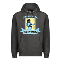 Charcoal Heather fight milk classic Premium Hoodie - DesigneFamous