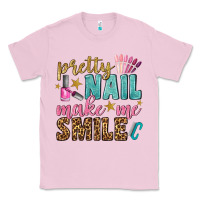 Bubblegum Pink pretty nail make me smile bbs Classic Tee - BundleAndBundleShop