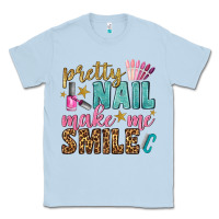 Dusty Blue pretty nail make me smile bbs Classic Tee - BundleAndBundleShop