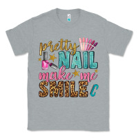 Heather Grey pretty nail make me smile bbs Classic Tee - BundleAndBundleShop