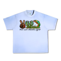 Peace Love Chameleon Lizard Urban Heavy Tee | Teevron