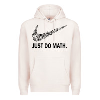 Pale Pink just do math Premium Hoodie - DesigneFamous