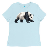 Baby Blue walking panda Ladies Tee - LillyAllenDesigns