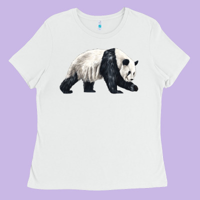 Walking Panda Ladies Tee Designed By Lillyallendesigns