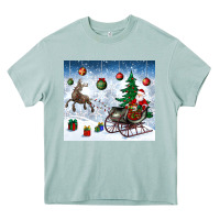 Arona christmas santa deer and presents Heavy Core Tee - BundleAndBundleShop