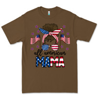 Cacao All American Mama Messy Buny Premium Tee - CowhideDigitalArt