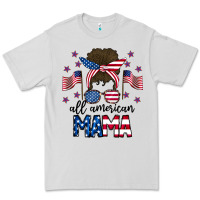 Dove Grey All American Mama Messy Buny Premium Tee - CowhideDigitalArt