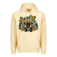 Pina Colada suffolk ewe front sunflowers rainbow Premium Hoodie - BarkalooDesign