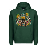 Sports Green suffolk ewe front sunflowers rainbow Premium Hoodie - BarkalooDesign