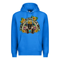 True Royal suffolk ewe front sunflowers rainbow Premium Hoodie - BarkalooDesign