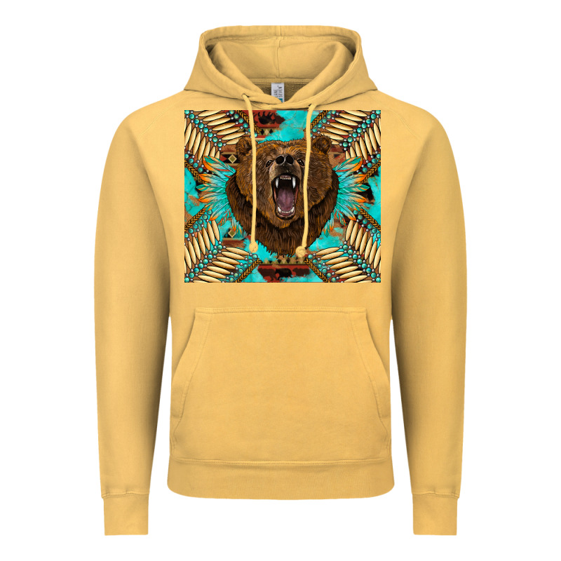 Bear Native American  Tumbler Vintage Hoodie by BarkalooDesign | Teevron
