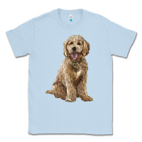 Dusty Blue goldendoodle Classic Tee - BarkalooDesign