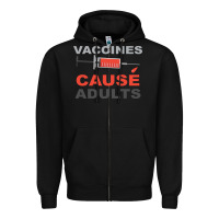 Black Vaccines Cause Adults Zipper Hoodie - Bettercallsaul