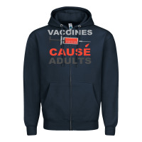 Navy Vaccines Cause Adults Zipper Hoodie - Bettercallsaul