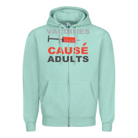 Seafoam Vaccines Cause Adults Zipper Hoodie - Bettercallsaul