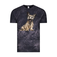 Cloud Black Skye Terrier Dog Illustrations Vintage Tee - LillyAllenDesigns