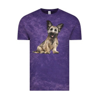 Cloud Purple Skye Terrier Dog Illustrations Vintage Tee - LillyAllenDesigns