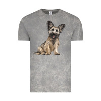 Cloud Rock Skye Terrier Dog Illustrations Vintage Tee - LillyAllenDesigns
