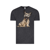 Vintage Black Skye Terrier Dog Illustrations Vintage Tee - LillyAllenDesigns