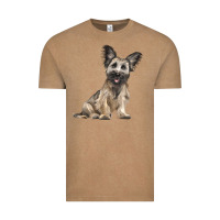 Vintage Coffee Skye Terrier Dog Illustrations Vintage Tee - LillyAllenDesigns