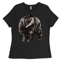 Black Spectacled Bear Ladies Tee - LillyAllenDesigns