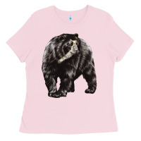 Bubblegum Pink Spectacled Bear Ladies Tee - LillyAllenDesigns