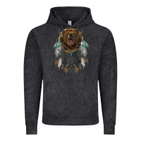 Vintage Black bear  native dreamcatcher Vintage Hoodie - BarkalooDesign
