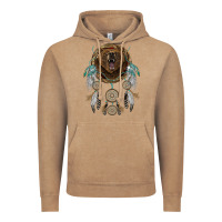 Vintage Coffee bear  native dreamcatcher Vintage Hoodie - BarkalooDesign