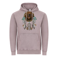 Vintage Zinc bear  native dreamcatcher Vintage Hoodie - BarkalooDesign