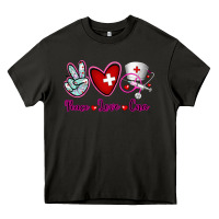 Asphalt Peace Love Cna Heavy Core Tee - RanaPortraitStore