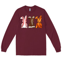 Burgundy western easter support bunny Long Sleeve Tee - Artiststas