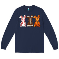 Navy western easter support bunny Long Sleeve Tee - Artiststas