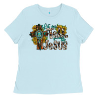 Baby Blue let me tell you about my jesus Ladies Tee - RacoonDesign