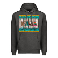Charcoal Heather western turquoise mama Premium Hoodie - BarkalooDesign