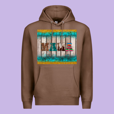 Western Turquoise Mama Premium Hoodie Designed By Barkaloodesign