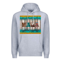Heather Grey western turquoise mama Premium Hoodie - BarkalooDesign