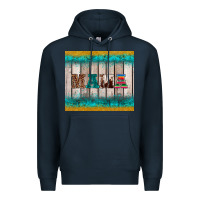 Navy western turquoise mama Premium Hoodie - BarkalooDesign