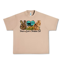 Burro Peace Love Persian Cat Urban Heavy Tee - LillyAllenDesigns