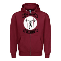 Burgundy stronger everday Zipper Hoodie - Bettercallsaul